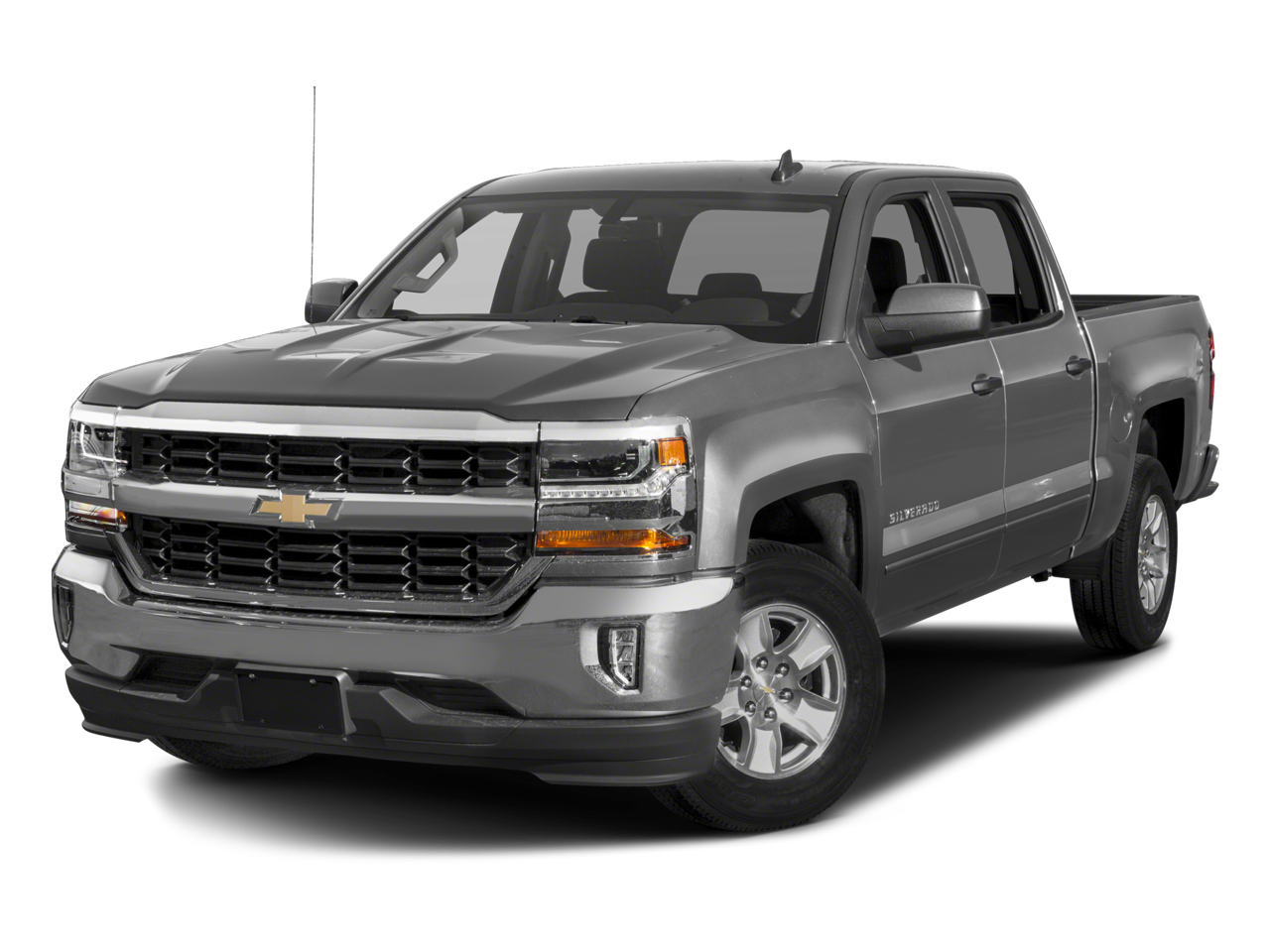 2018 Chevrolet Silverado 1500 LT in Graphite Metallic — front three-quarter view