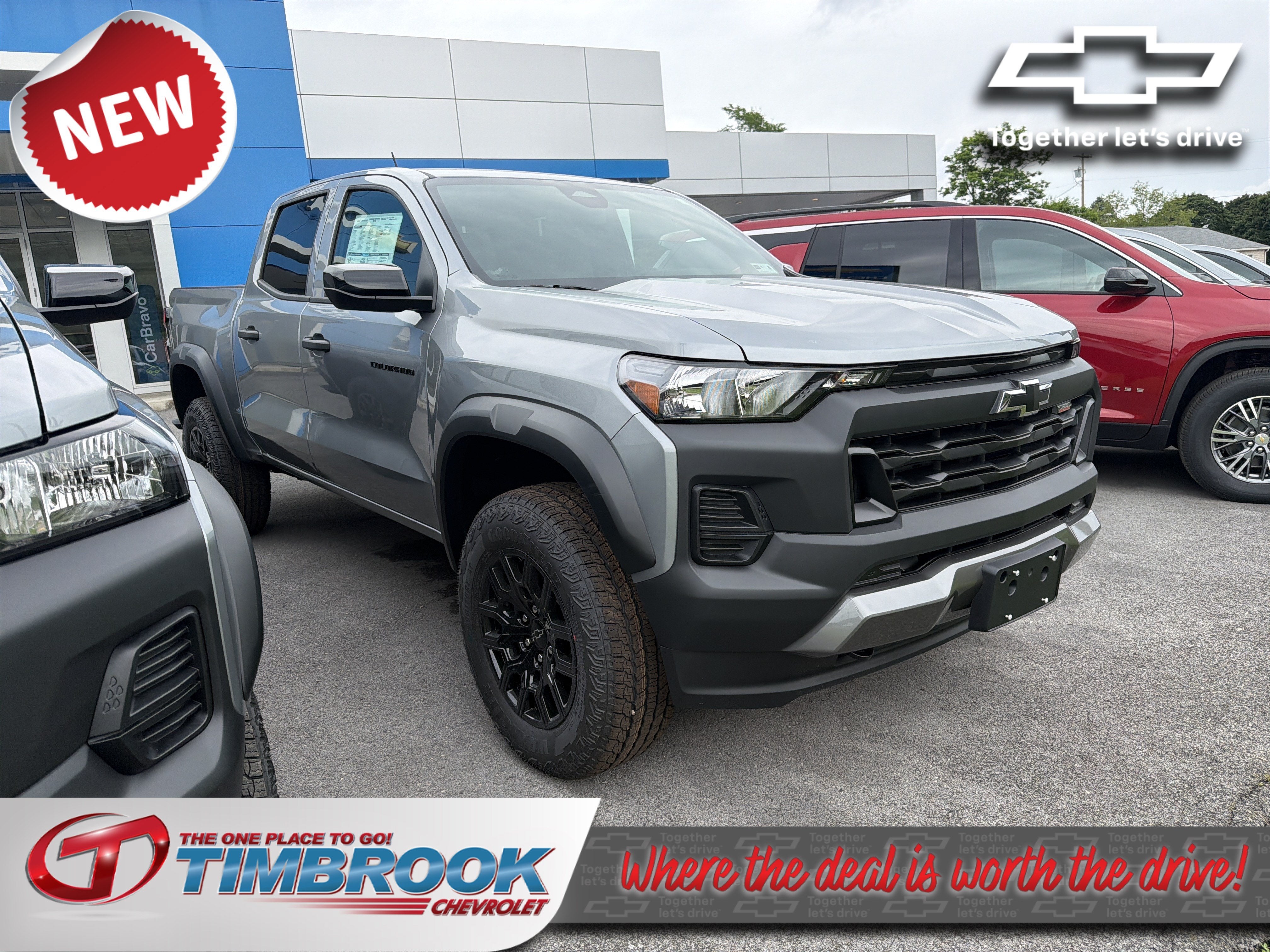 2026 Chevrolet Colorado Trail Boss in Sterling Gray Metallic — front three-quarter view