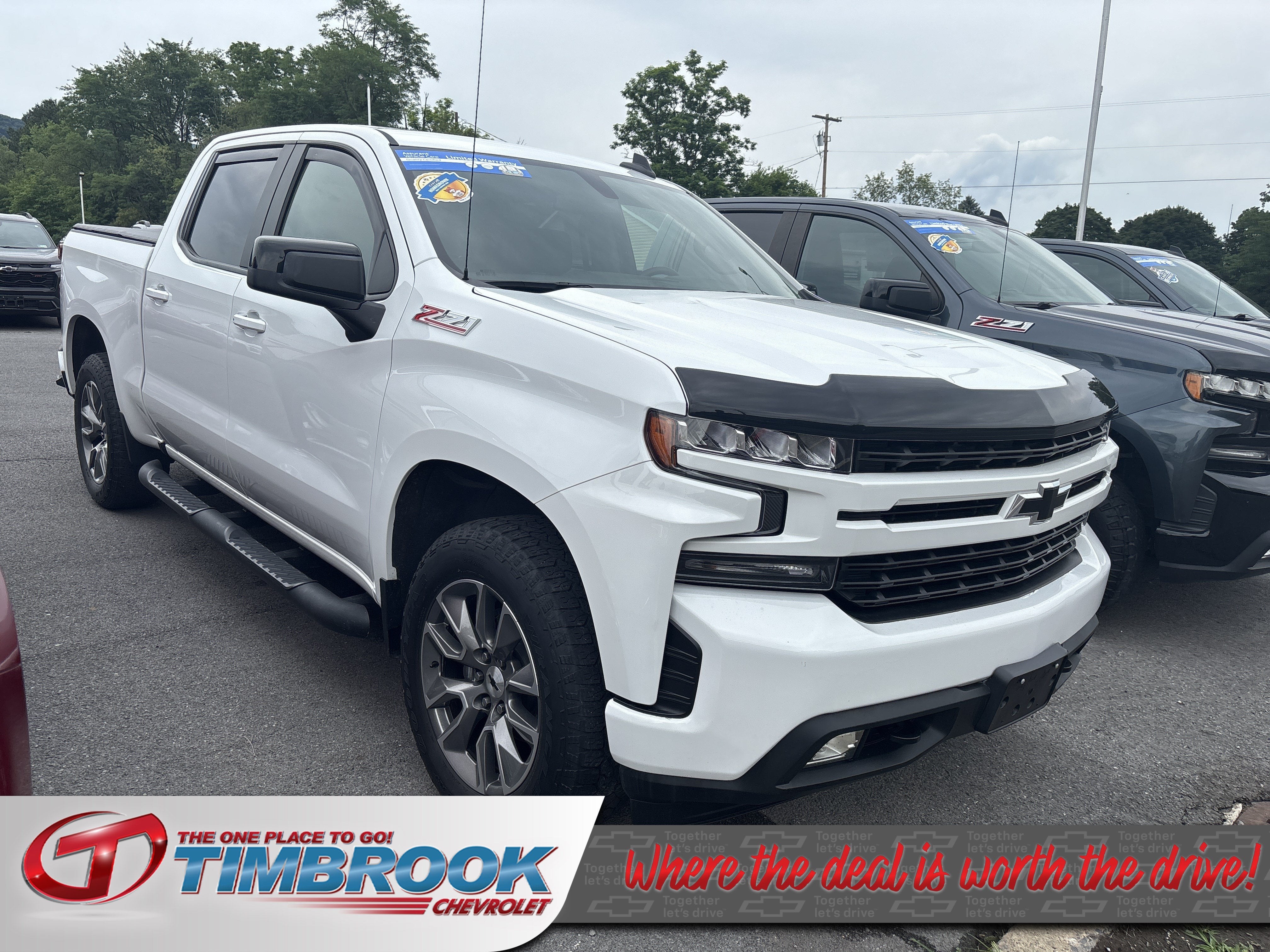 2022 Chevrolet Silverado 1500 LTD RST in Summit White — front three-quarter view