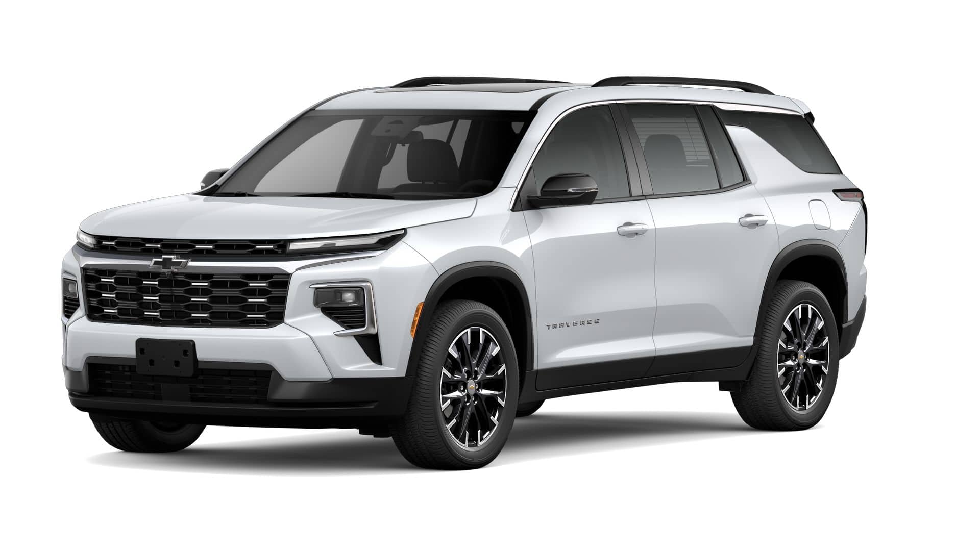 2026 Chevrolet Traverse LT in Summit White — front three-quarter view