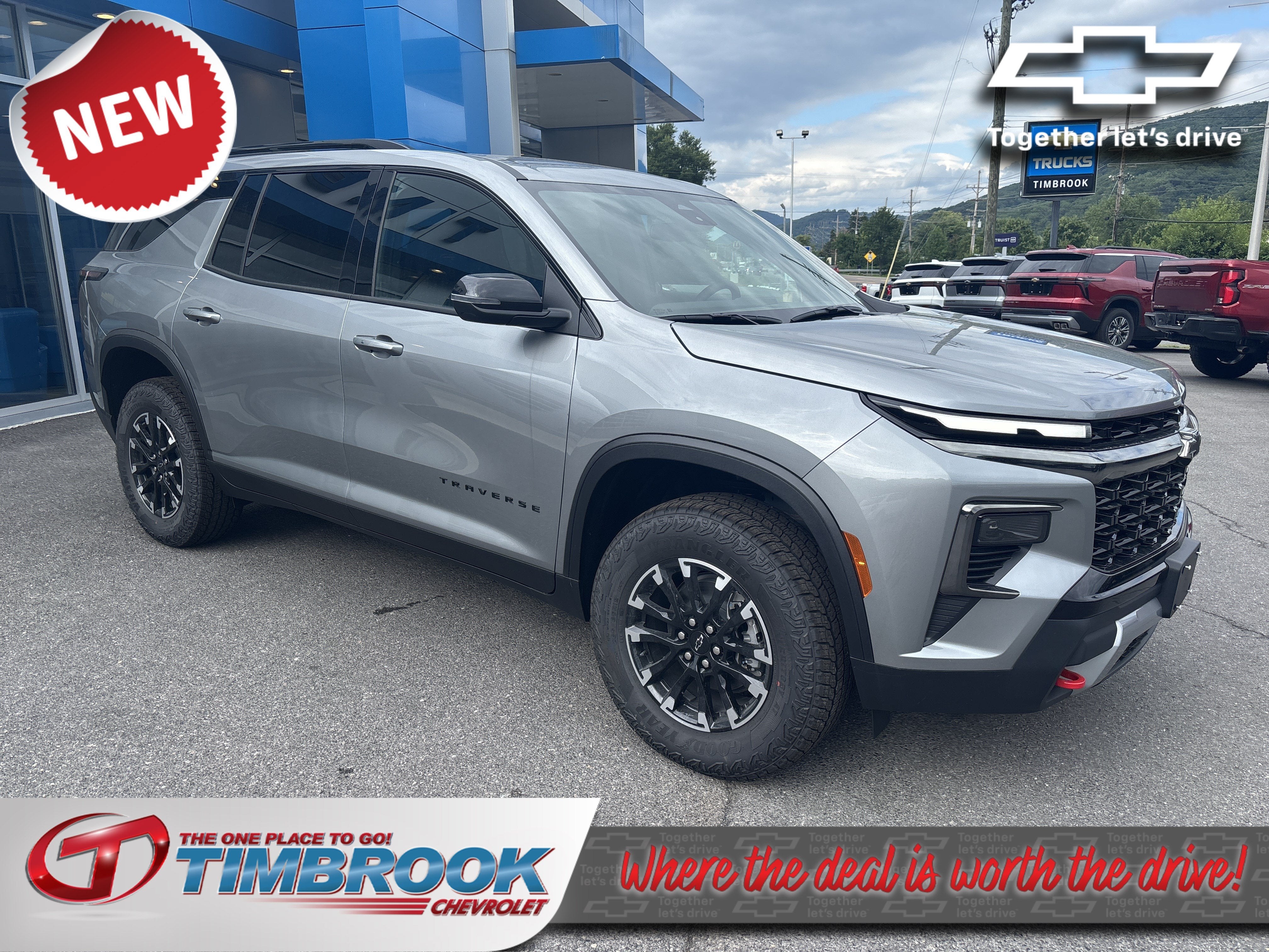 2026 Chevrolet Traverse Z71 in Sterling Gray Metallic — front three-quarter view