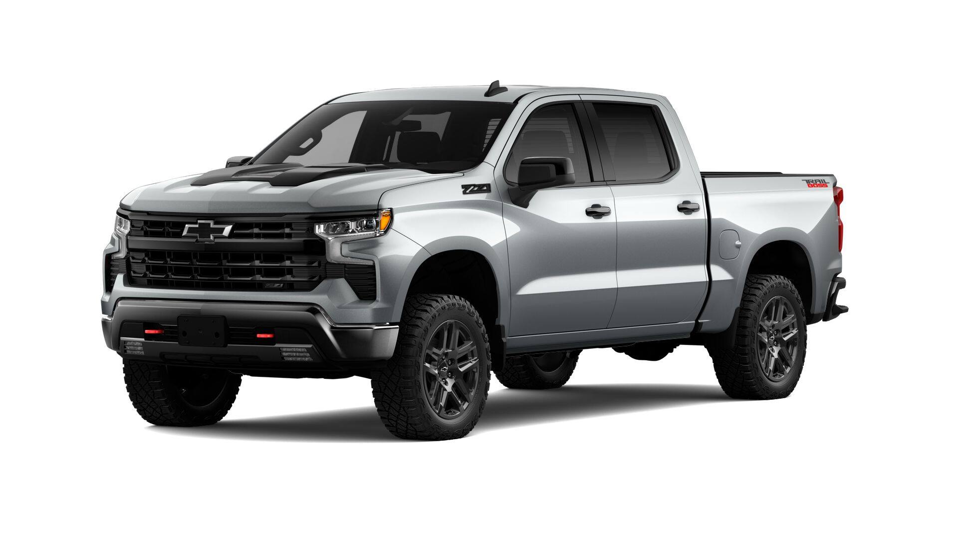 2026 Chevrolet Silverado 1500 LT Trail Boss in Sterling Gray Metallic — front three-quarter view
