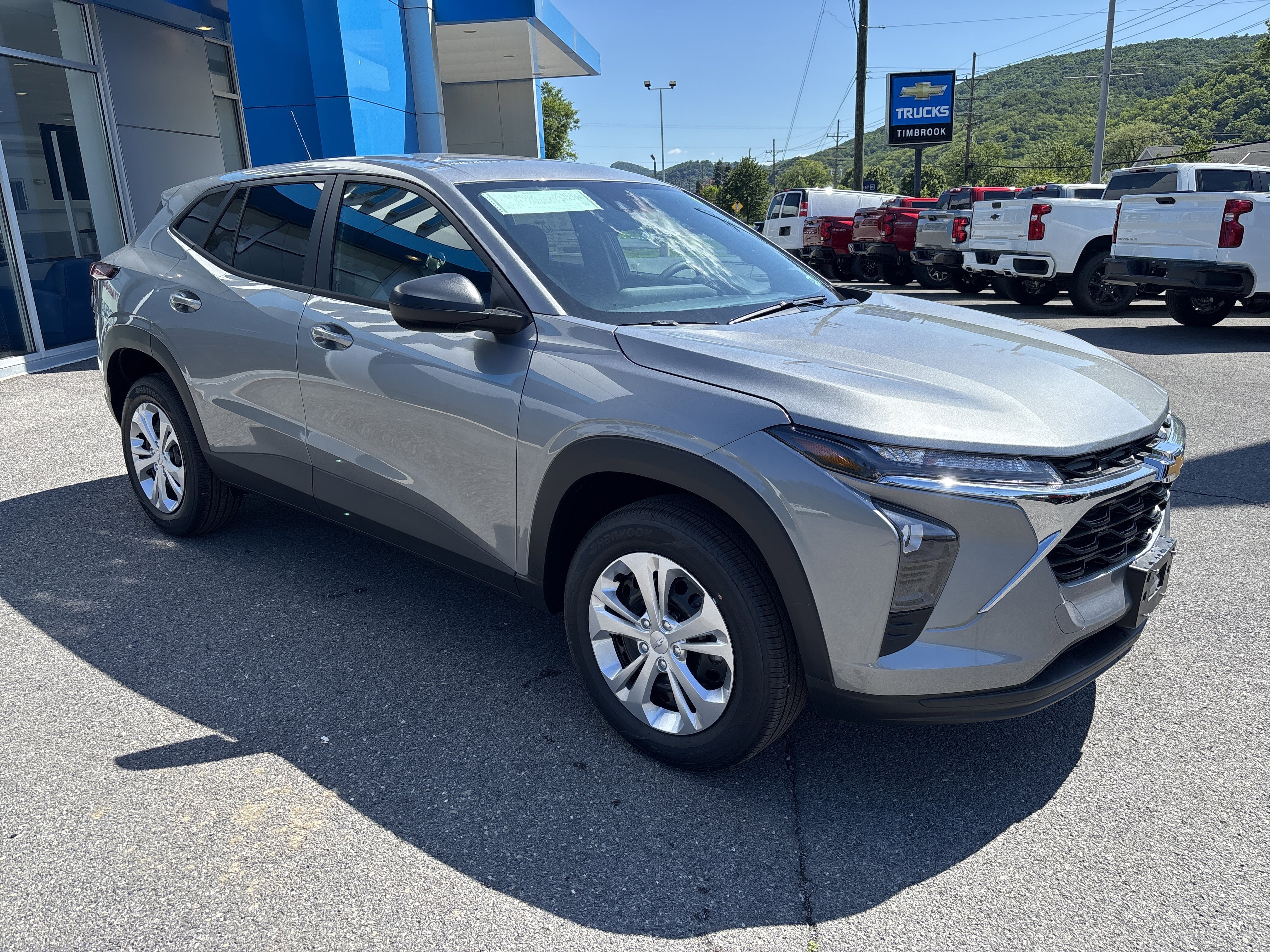 2026 Chevrolet Trax LS in Sterling Gray Metallic — front three-quarter view